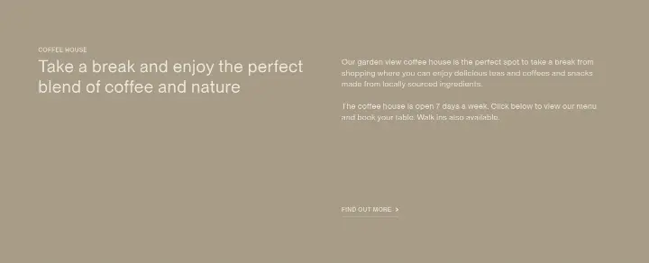 Take a break and enjoy the perfect blend… on homegrown Garden Centre