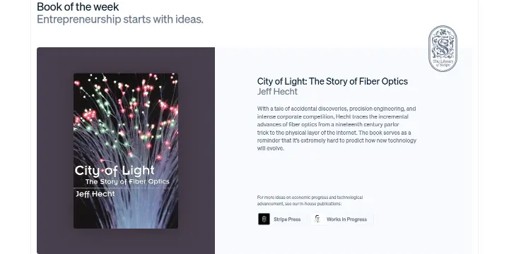 Book of the week on Stripe
