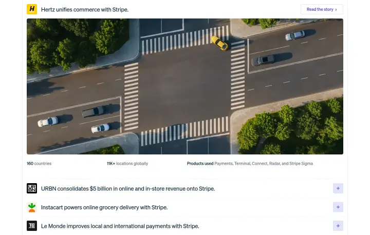 Hertz unifies commerce with Stripe on Stripe