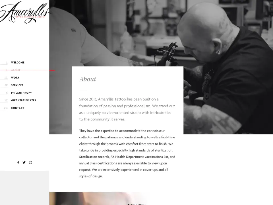 Amaryllis Tattoo Artistry & Design — About