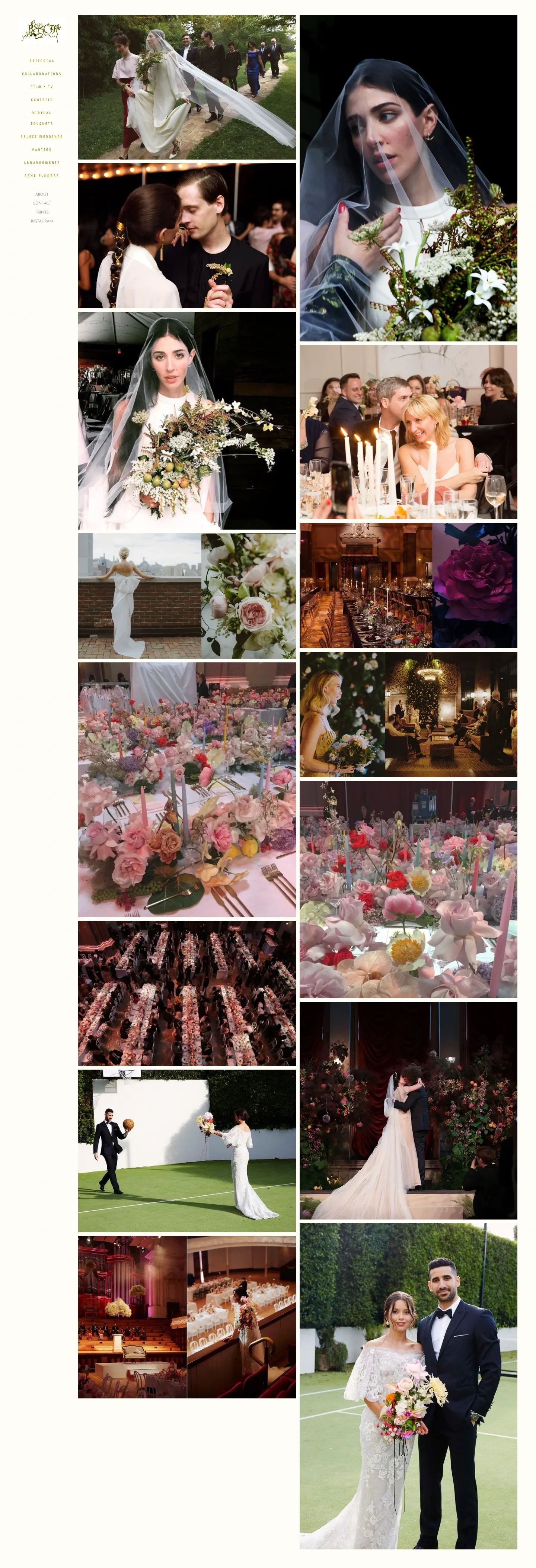 Screenshot of Brrch Floral at desktop width