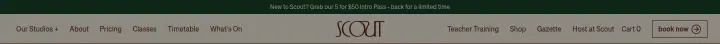 Navigation on Scout Studios