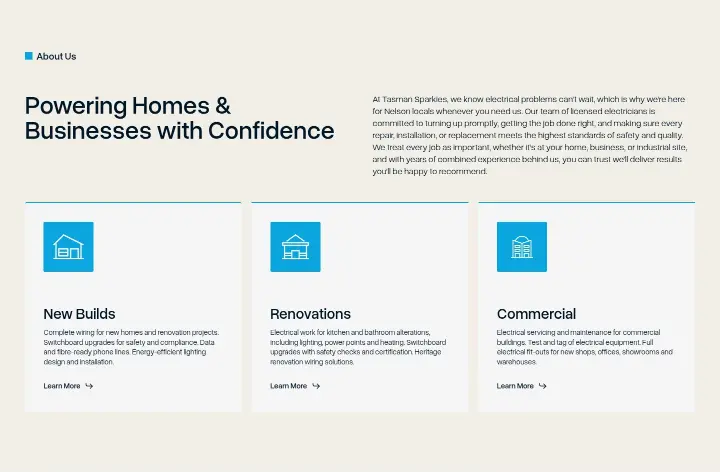 Powering Homes & Businesses with Confidence on Tasman Sparkies