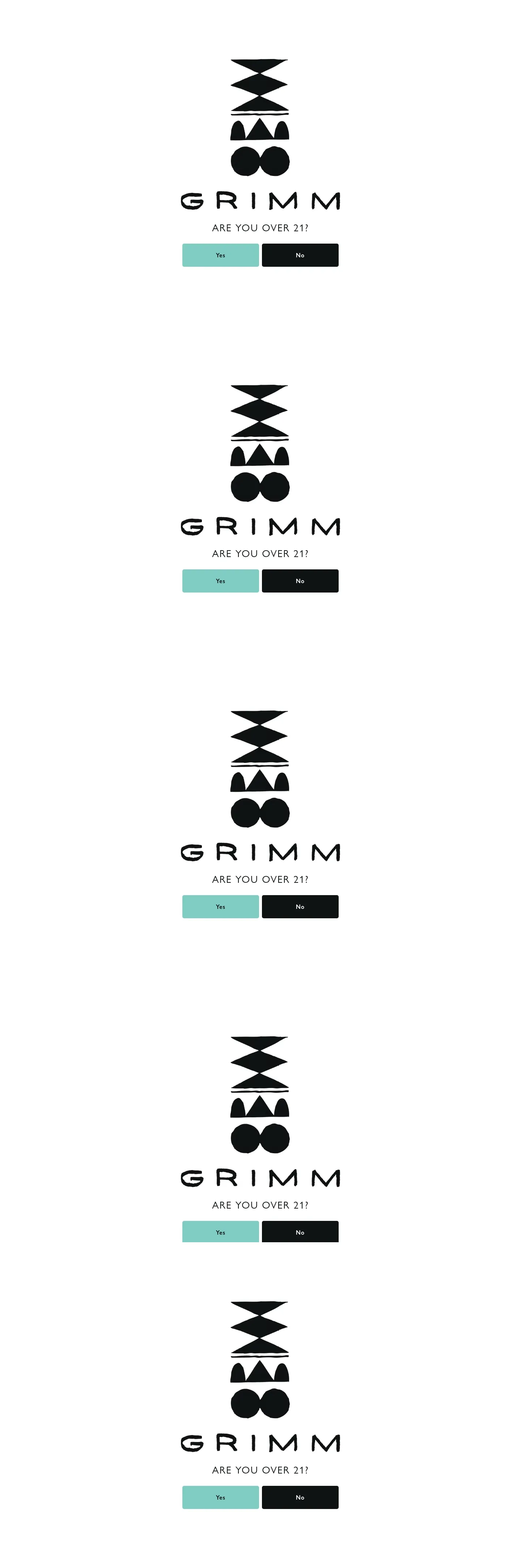 Screenshot of Grimm Artisanal Ales at desktop width