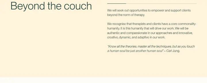 Beyond the couch on Q Psychology