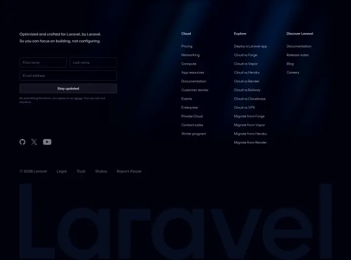 Footer on Laravel