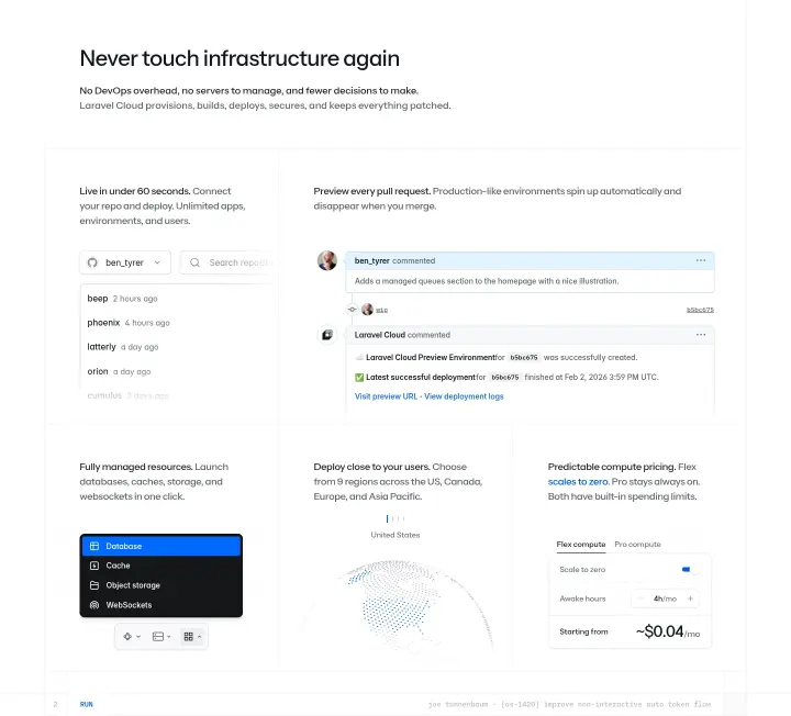 Never touch infrastructure again on Laravel