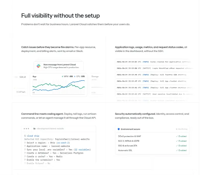 Full visibility without the setup on Laravel