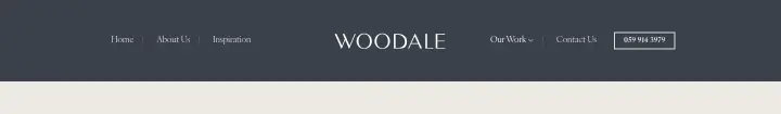 Navigation on Woodale Designs