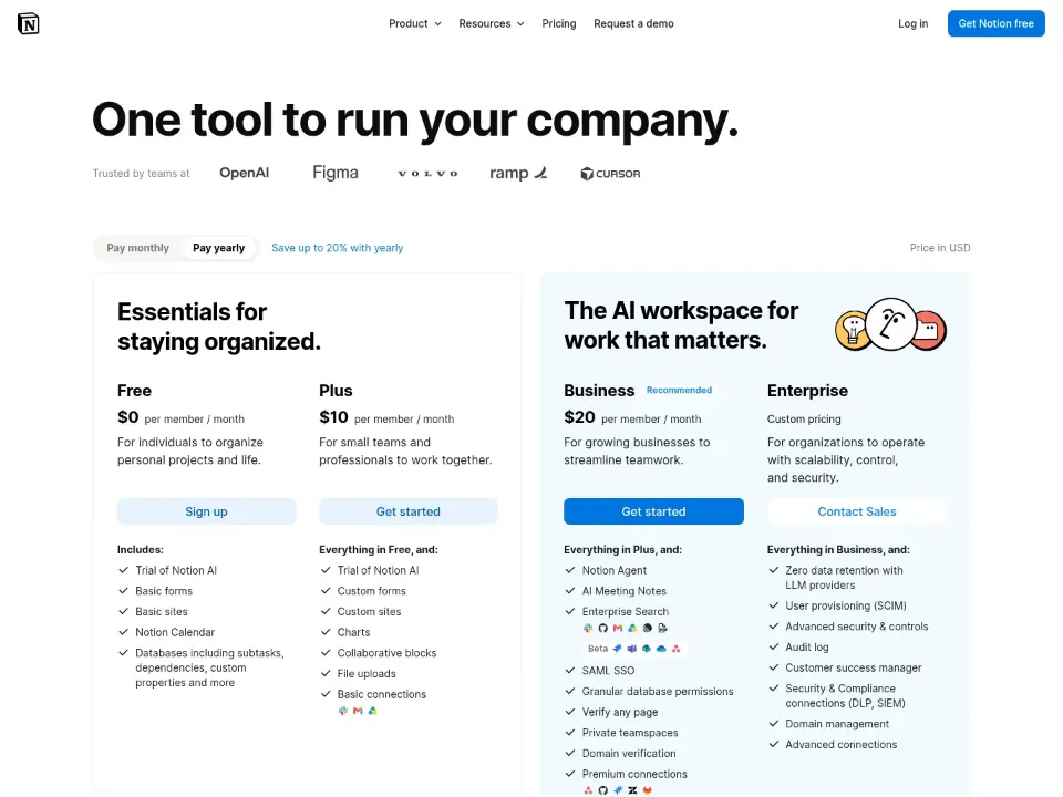 Notion — Pricing