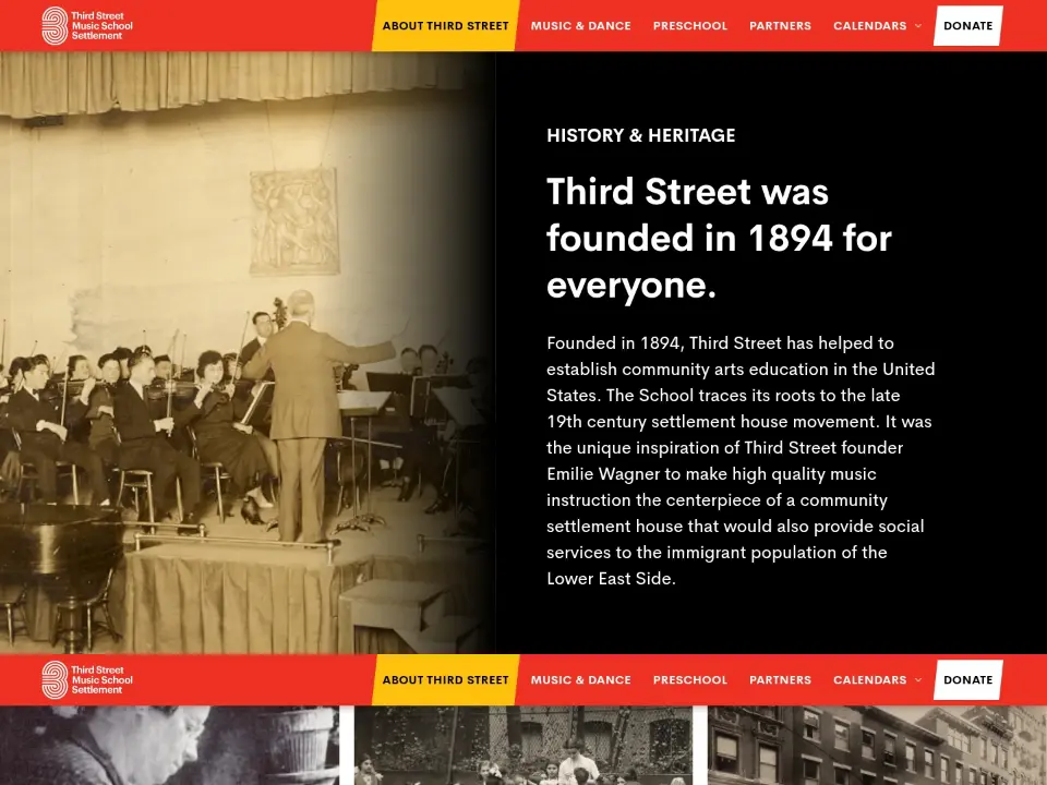 Third Street Music School Settlement — About