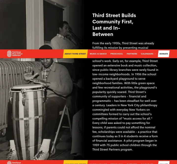 Third Street Builds Community First, Last and… on Third Street Music School Settlement