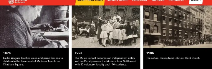 1894 on Third Street Music School Settlement