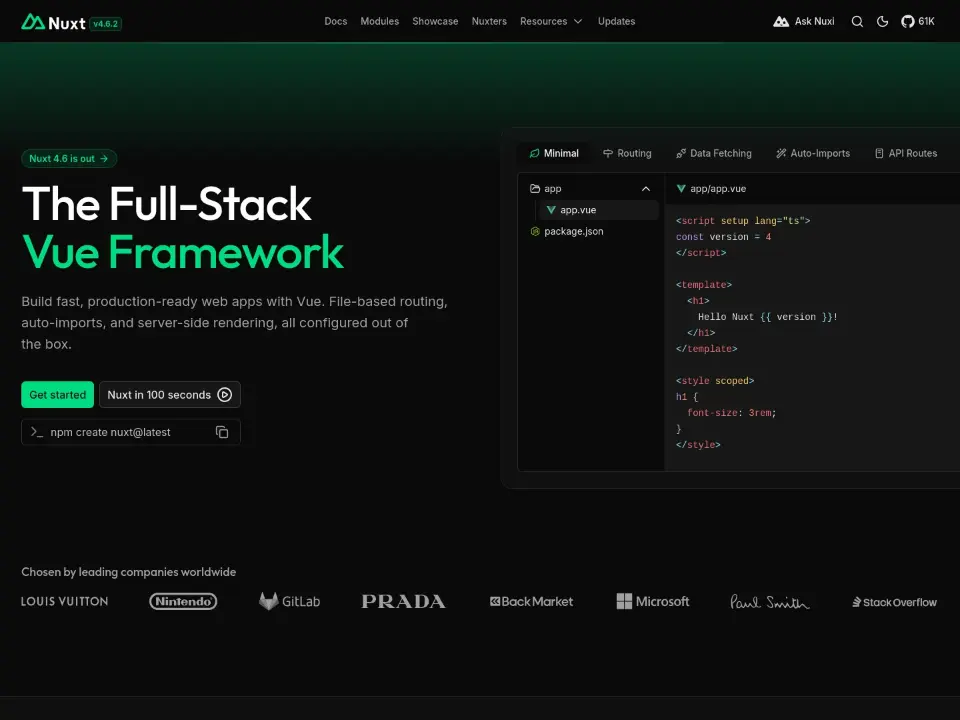 Nuxt: The Full-Stack Vue Framework — Home