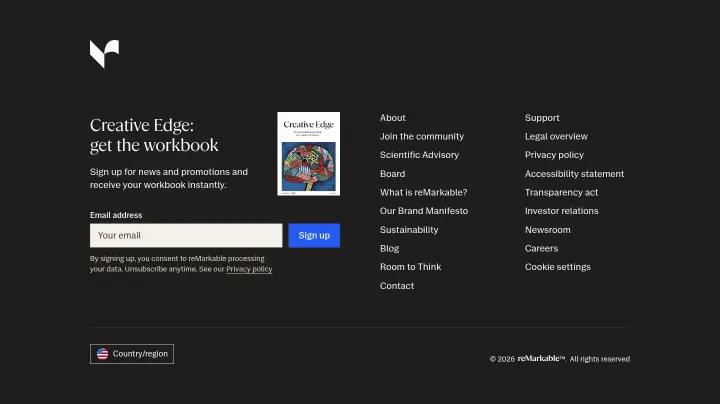 Footer on reMarkable