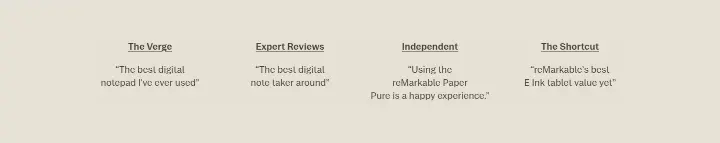 Testimonials on reMarkable