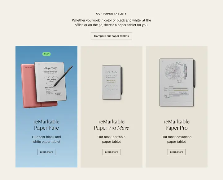 reMarkable Paper Pure on reMarkable