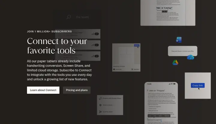 Connect to your favorite tools on reMarkable