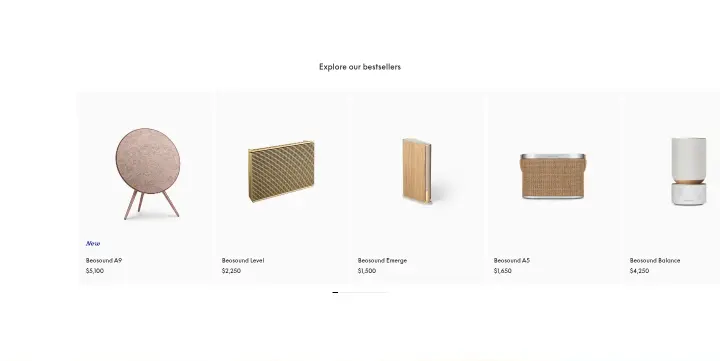 Explore our bestsellers on Bang & Olufsen
