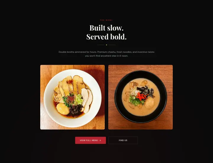 Built slow. Served bold on Akatora Ramen & More