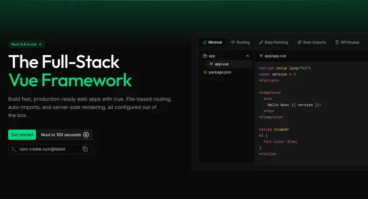 The Full-Stack Vue Framework on Nuxt