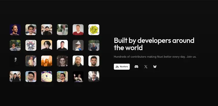 Built by developers around the world on Nuxt