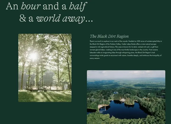 An hour and a half & a world… on Cedar Lakes Estate