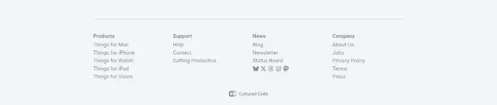 Footer on Things