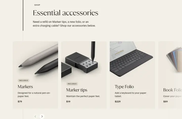 Footer on reMarkable