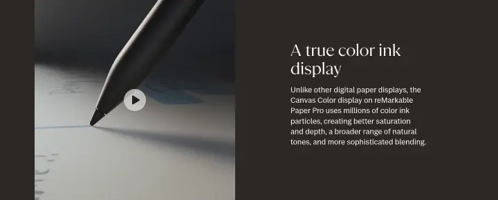 A true color ink display on reMarkable