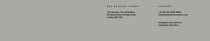 Footer on Dan Pearson Studio