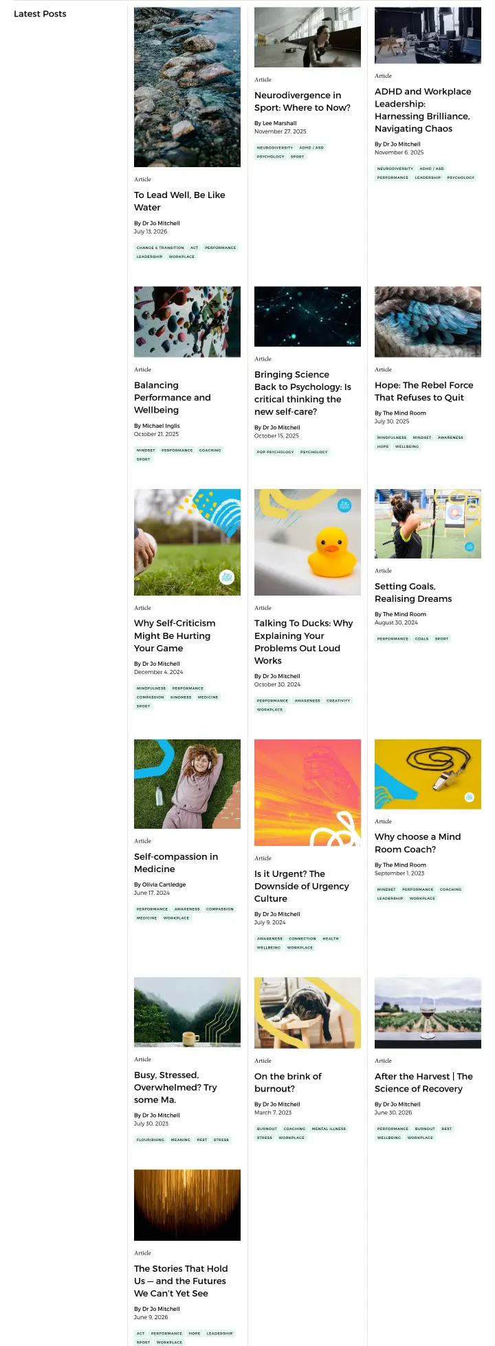 Latest Posts on The Mind Room