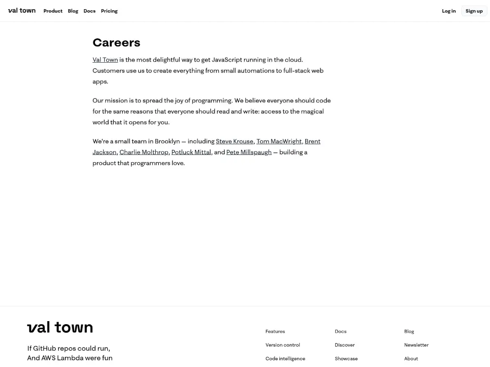 Val Town — Careers
