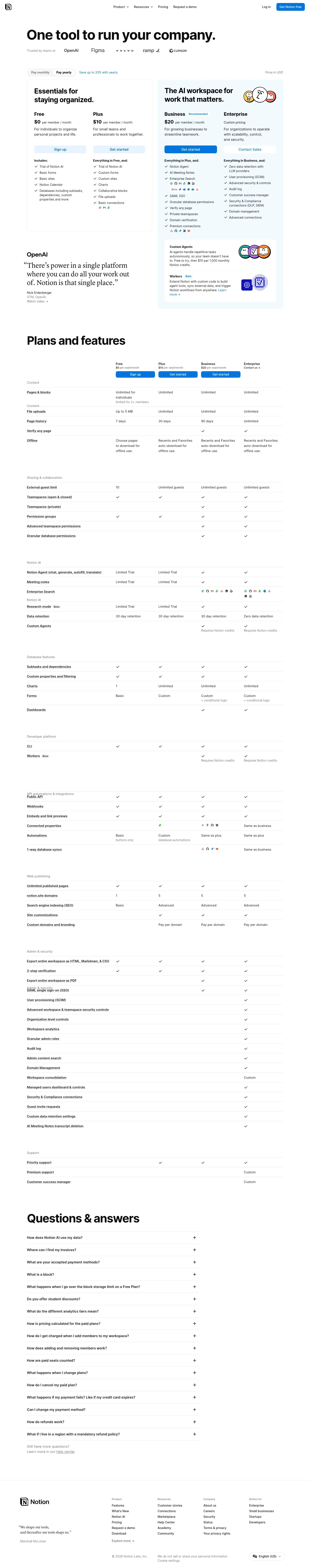 Screenshot of Notion at desktop width