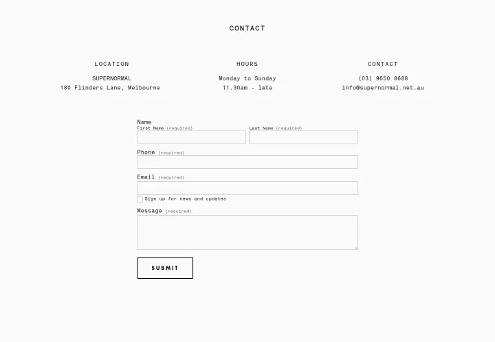 Contact on Supernormal