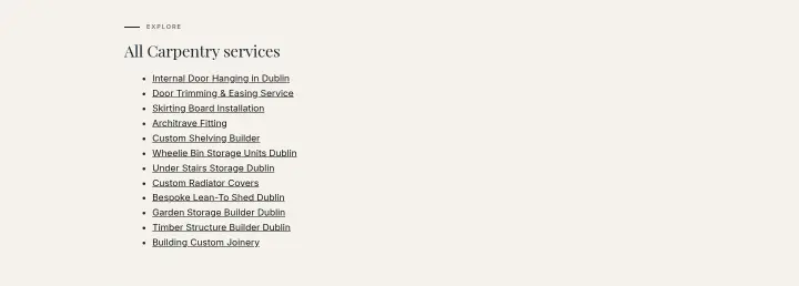 All Carpentry services on Handyman Services Dublin