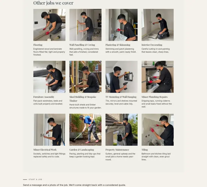 Other jobs we cover on Handyman Services Dublin