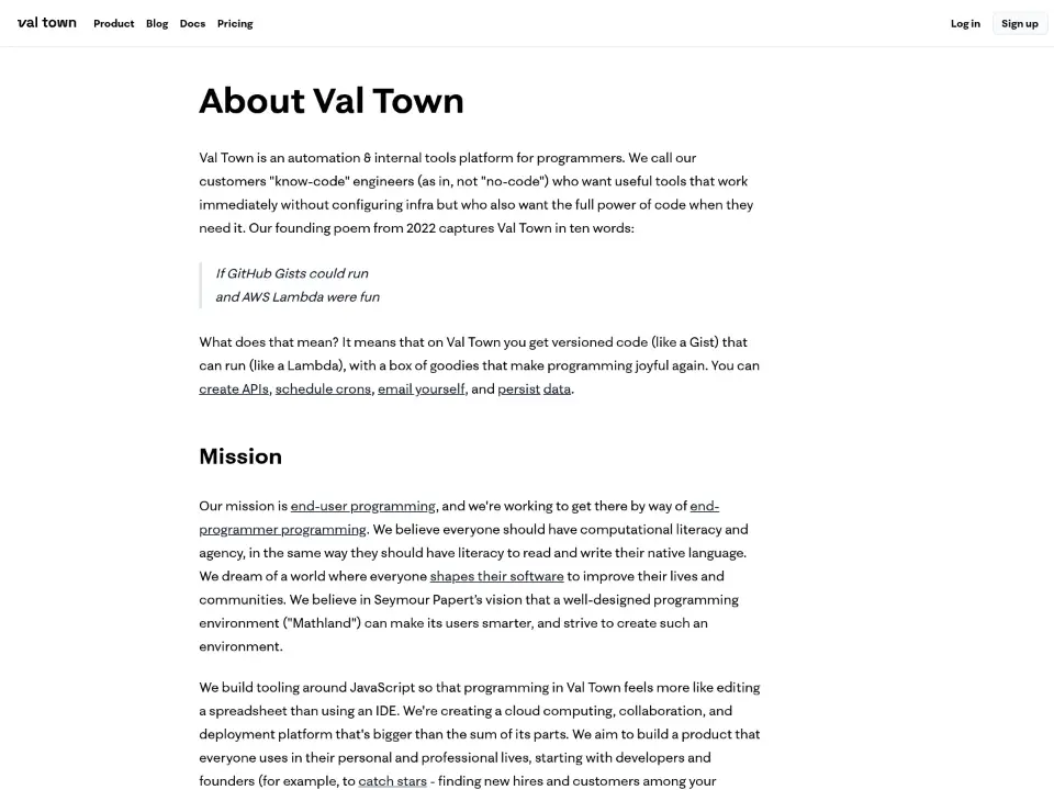 Val Town — About