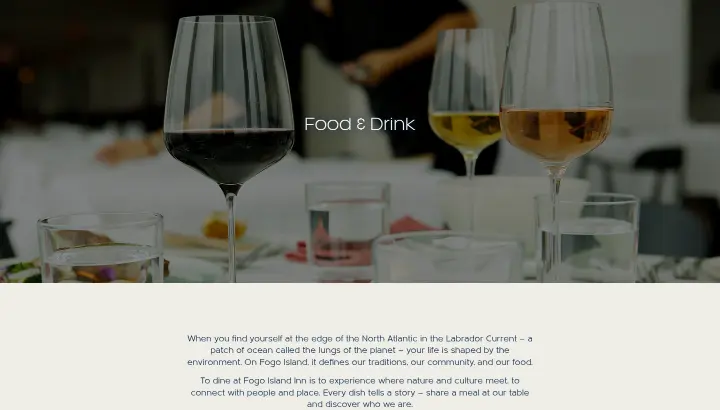 Food & Drink on Fogo Island Inn