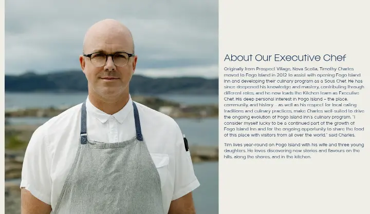 About Our Executive Chef on Fogo Island Inn