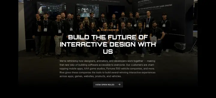 build the future of interactive design with us on Rive