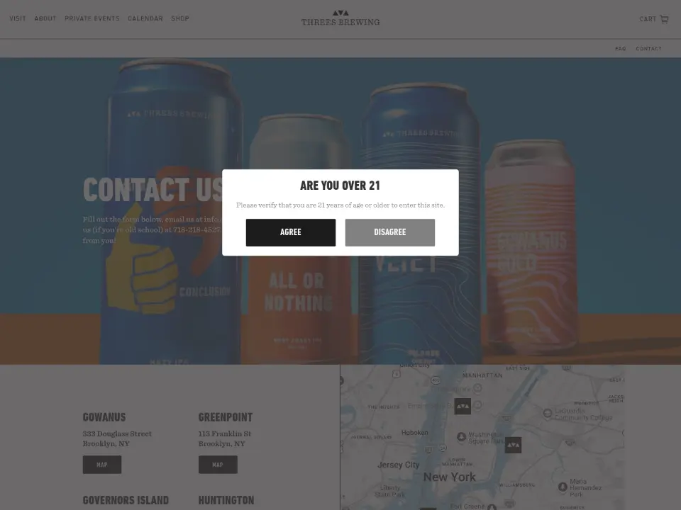 Threes Brewing — Contact