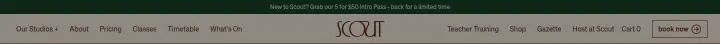 Navigation on Scout Studios