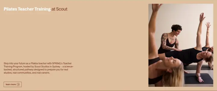 Pilates Teacher Training at Scout on Scout Studios