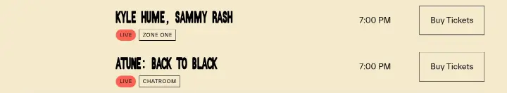 Kyle Hume, Sammy Rash live Zone One on Elsewhere