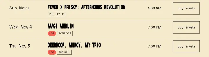 Fever x Frisky: Afterhours Revolution Full Venue on Elsewhere