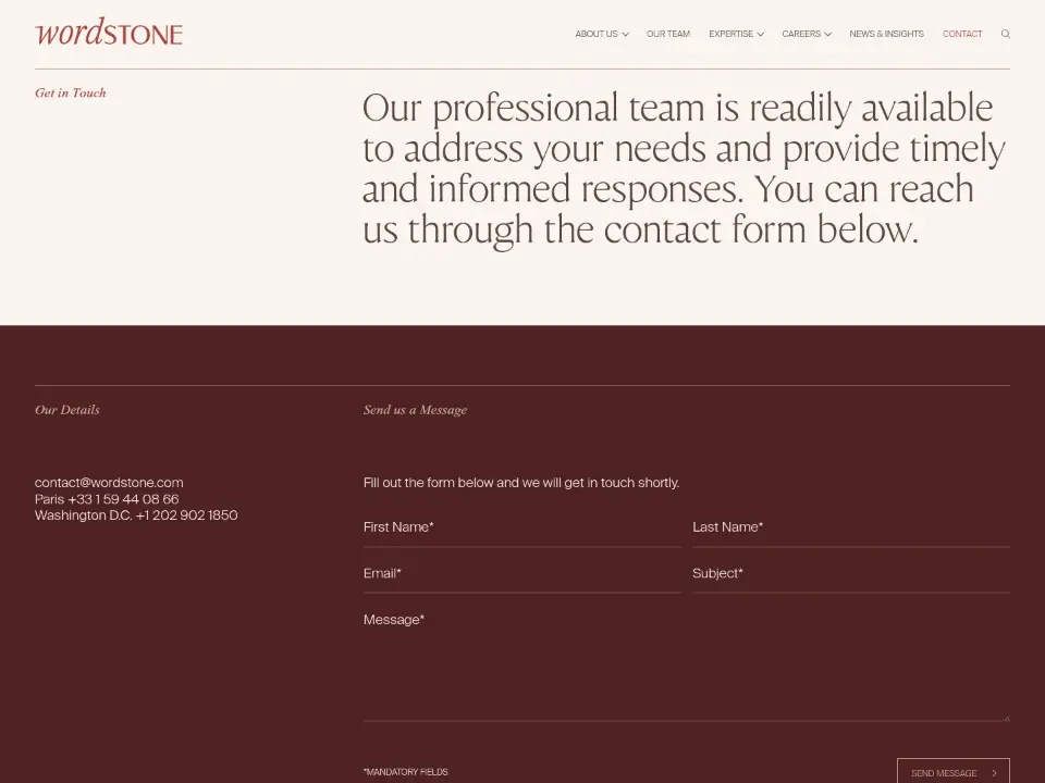 Wordstone Dispute Resolution — Contact