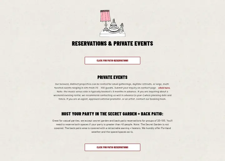 Reservations & private events on Mississippi Studios