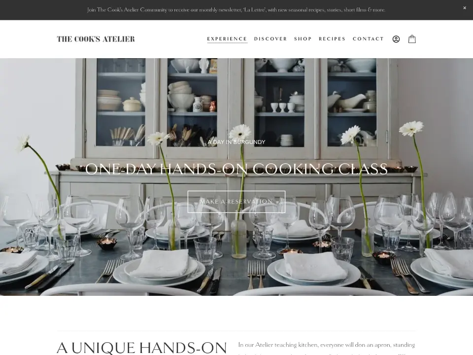 The Cook's Atelier — Services