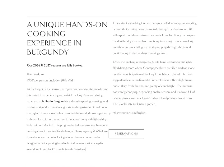 A unique hands-on Cooking Experience in Burgundy on The Cook's Atelier